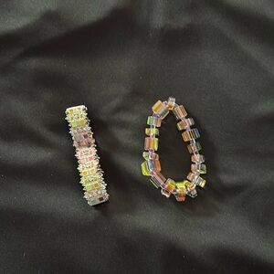 2 multi colored bracelets